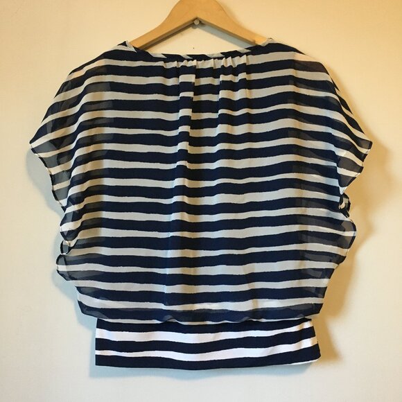 Happy Sailor Striped Nightingale Sleeve Shirt - Picture 2 of 12